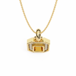 Round Cut Halo Octagon Pave Diamond Pendant Necklace – Elegant Fine Jewelry - Image 12