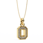 Round Cut Halo Octagon Pave Diamond Pendant Necklace – Elegant Fine Jewelry - Image 8