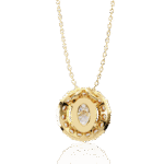 Oval Cut Diamond Cluster Halo Pendant Necklace – Classic Modern Jewelry - Image 10