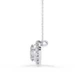 Oval Cut Diamond Cluster Halo Pendant Necklace – Classic Modern Jewelry - Image 4