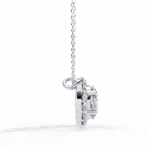 Oval Cut Diamond Cluster Halo Pendant Necklace – Classic Modern Jewelry - Image 3