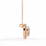 Oval Cut Diamond Cluster Halo Pendant Necklace – Classic Modern Jewelry - Image 14