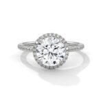 1.52 Carat Round Cut Halo Diamond Engagement Ring for Women – Elegant Bridal Jewelry