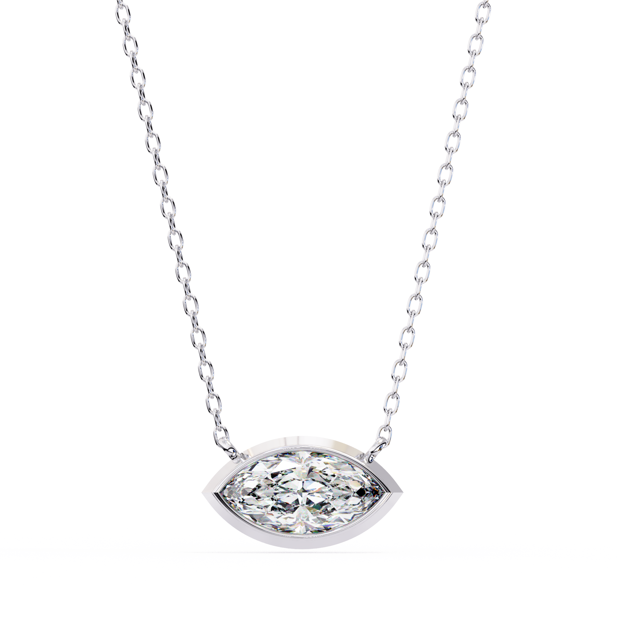 4.605_d2a7f239-6283-43c4-9ea2-3ea54206bed0-1 2.00 Carat Marquise Cut Bezel Set Diamond Pendant Necklace – Elegant Jewelry for Women - Image 1