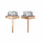 2.10 Carat Round Cut Halo Diamond Stud Earrings With Hexa Frame - Everyday Fine Jewelry - Image 16