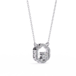Round Brilliant Cut Halo Diamond Pendant Necklace – Luxury Fine Jewelry - Image 2