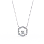 Round Brilliant Cut Halo Diamond Pendant Necklace – Luxury Fine Jewelry