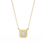 Round Brilliant Cut Diamond Halo Pendant with Cushion Frame - Elegant Designer Jewelry - Image 12