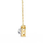 Round Brilliant Cut Diamond Halo Pendant with Cushion Frame - Elegant Designer Jewelry - Image 10