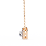 Round Brilliant Cut Diamond Halo Pendant with Cushion Frame - Elegant Designer Jewelry - Image 17