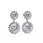 1.50 Carat Round Cut Diamond Drop & Dangle Earring - Fine Jewelry