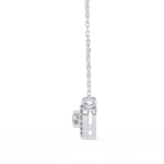 Round Brilliant Cut Diamond Halo Pendant with Heart Frame - Modern Fine Jewelry - Image 4