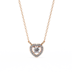 Round Brilliant Cut Diamond Halo Pendant with Heart Frame - Modern Fine Jewelry - Image 14