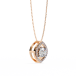 1.15 Carat Round Cut Diamond Halo Pendant with Marquise Frame - Modern Fine Jewelry - Image 16