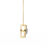 1.15 Carat Round Cut Diamond Halo Pendant with Marquise Frame - Modern Fine Jewelry - Image 11