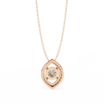 1.15 Carat Round Cut Diamond Halo Pendant with Marquise Frame - Modern Fine Jewelry - Image 17