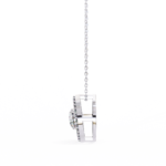 1.15 Carat Round Cut Diamond Halo Pendant with Marquise Frame - Modern Fine Jewelry - Image 5