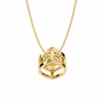 1.15 Carat Round Cut Diamond Halo Pendant with Marquise Frame - Modern Fine Jewelry - Image 10