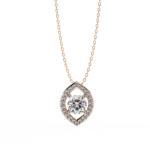 1.15 Carat Round Cut Diamond Halo Pendant with Marquise Frame - Modern Fine Jewelry - Image 15