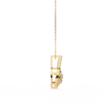 Round Cut Cluster Diamond Pendant Necklace with Double Halo –  Elegant Fine Jewelry - Image 9