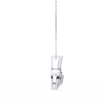 Round Cut Cluster Diamond Pendant Necklace with Double Halo –  Elegant Fine Jewelry - Image 4