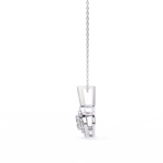 Round Cut Cluster Diamond Pendant Necklace with Double Halo –  Elegant Fine Jewelry - Image 5