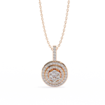 Round Cut Cluster Diamond Pendant Necklace with Double Halo –  Elegant Fine Jewelry - Image 13