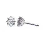 2.60 Carat Round Cut Diamond Solitaire Stud Earrings – Luxury Fine Jewelry - Image 3