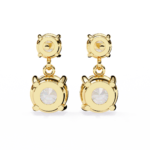 3.20 Carat Round Cut Diamond Two-Stone Drop Earrings – Elegant Jewelry Collection - Image 6