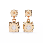 3.20 Carat Round Cut Diamond Two-Stone Drop Earrings – Elegant Jewelry Collection - Image 11