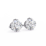 2.80 Carat Round Cut Diamond Solitaire Stud Earrings – Elegant Everyday Jewelry - Image 2
