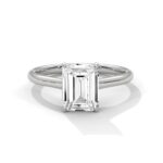 2.00 Carat Emerald Cut Four-Prong Solitaire Diamond Engagement Ring for Women