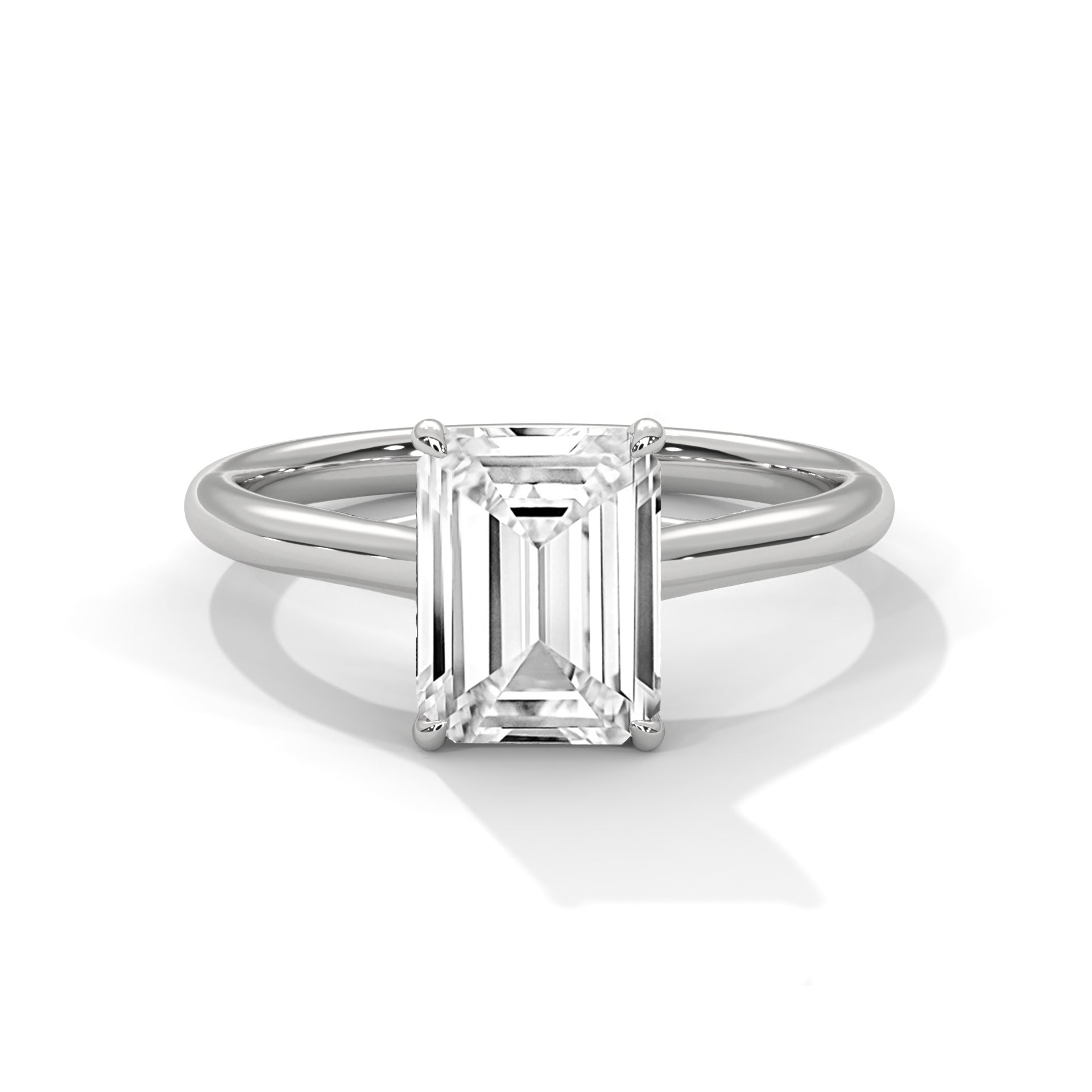 68_3 2.00 Carat Emerald Cut Four-Prong Solitaire Diamond Engagement Ring for Women - Image 1