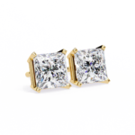 3.00 Carat Princess Cut Diamond Stud Earrings - Luxury Classic Jewelry - Image 8