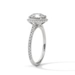 1.52 Carat Round Cut Halo Diamond Engagement Ring for Women – Elegant Bridal Jewelry - Image 3