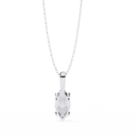 1.00 Carat Marquise Brilliant Cut Diamond Solitaire Pendant Necklace – Premium Fine Jewelry - Image 5