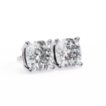 2.30 Carat Cushion Cut Diamond Stud Earrings - Modern Jewelry - Image 2