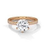 Elegant 2.22 Carat Round Cut Six-Prong Diamond Solitaire Ring With Round Side Stones – Perfect for Engagements - Image 7