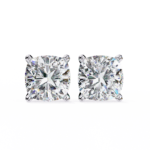 2.30 Carat Cushion Cut Diamond Stud Earrings - Modern Jewelry