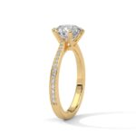 Elegant 2.22 Carat Round Cut Six-Prong Diamond Solitaire Ring With Round Side Stones – Perfect for Engagements - Image 6