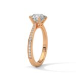 Elegant 2.22 Carat Round Cut Six-Prong Diamond Solitaire Ring With Round Side Stones – Perfect for Engagements - Image 9