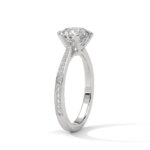 Elegant 2.22 Carat Round Cut Six-Prong Diamond Solitaire Ring With Round Side Stones – Perfect for Engagements - Image 3