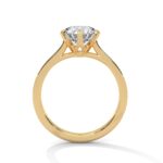 Elegant 2.22 Carat Round Cut Six-Prong Diamond Solitaire Ring With Round Side Stones – Perfect for Engagements - Image 5