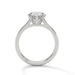 Elegant 2.22 Carat Round Cut Six-Prong Diamond Solitaire Ring With Round Side Stones – Perfect for Engagements - Image 2
