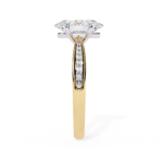 2.34 Carat Oval Cut Hidden Halo Diamond Engagement Ring with Round Side Stones – Elegant Bridal Jewelry - Image 8