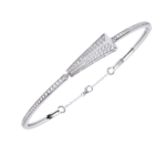 0.60 Carat Diamond Geometric Bangle Bracelet – Modern Luxury Jewelry - Image 2