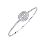 Round Cut Bangle Bracelet with Diamond Embellishments – Luxury Fine Jewelry for Women - Image 2