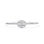 Round Cut Bangle Bracelet with Diamond Embellishments – Luxury Fine Jewelry for Women