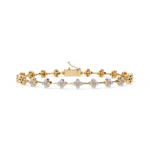 Round Cut Diamond Floral Tennis Bracelet – Elegant Diamond Jewelry - Image 7