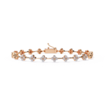 Round Cut Diamond Floral Tennis Bracelet – Elegant Diamond Jewelry - Image 12